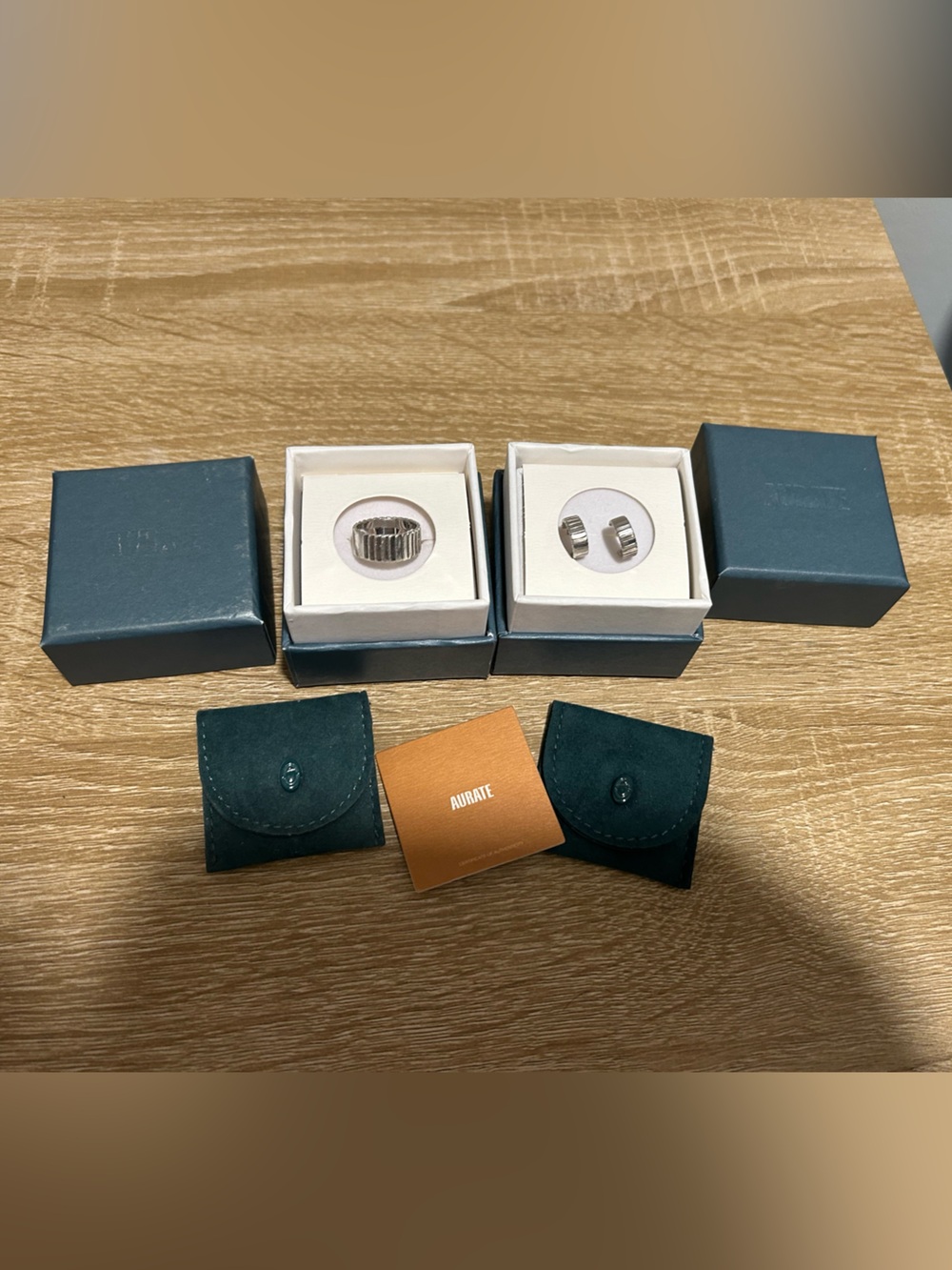 Aurate Matching Set Infinity Ring and Huggie Hoops